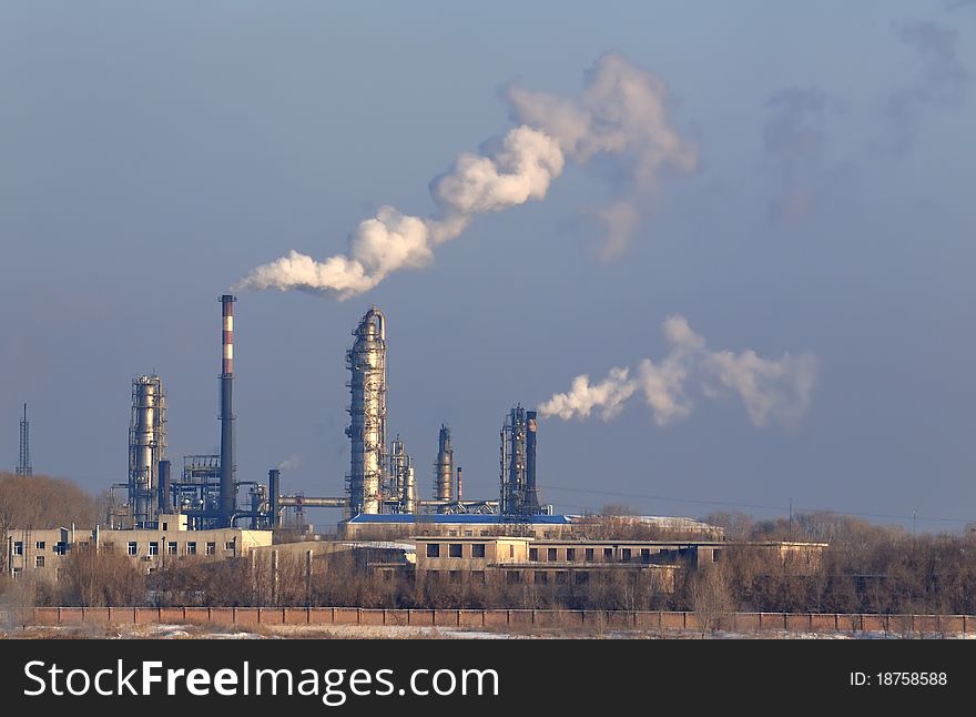 Ethanol production plant in China. Ethanol production plant in China