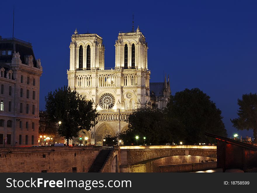 Notre Dame de Paris (French for Our Lady of Paris), also known as Notre Dame Cathedral, is a Gothic, Catholic cathedral on the eastern half of the Île de la Cité in the fourth arrondissement of Paris, France.