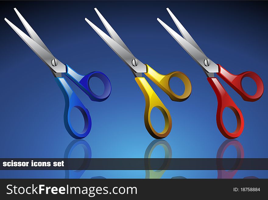 Scissor Icon Set