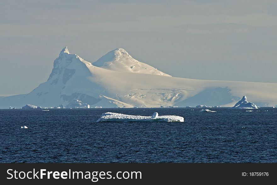 Cuverville Island in Antarctica peninsula. Cuverville Island in Antarctica peninsula