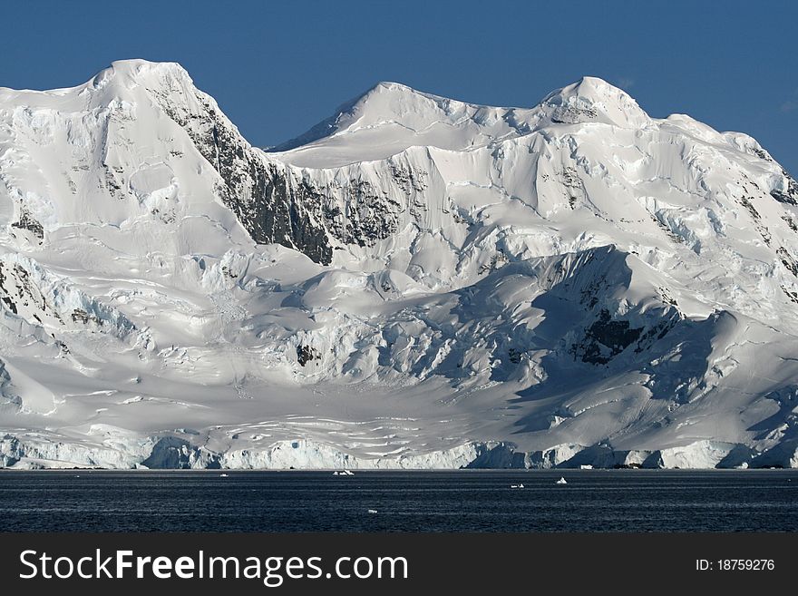 Cuverville Island in Antarctica peninsula. Cuverville Island in Antarctica peninsula