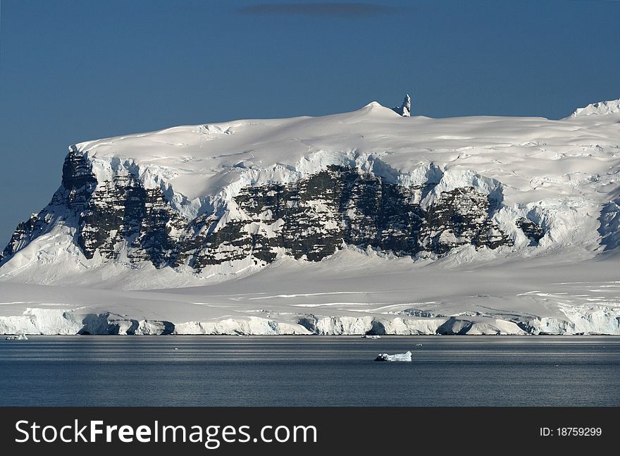 Cuverville Island in Antarctica peninsula. Cuverville Island in Antarctica peninsula