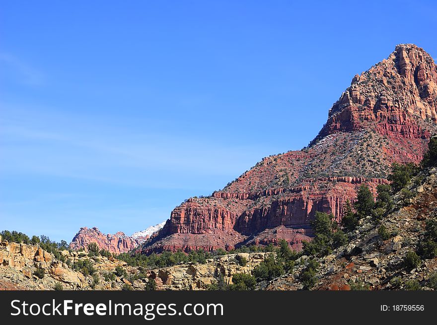 Zion National Park - Coalpits Wash Trail In Winter