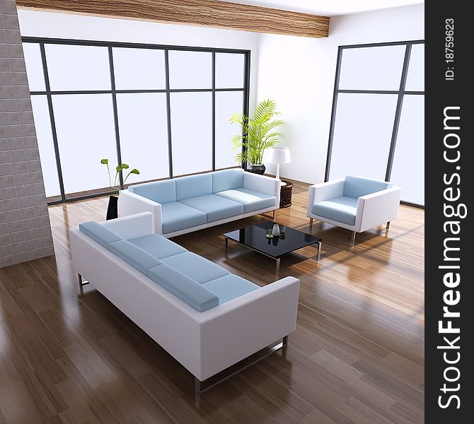 The 3d rendering indoor sitting room. The 3d rendering indoor sitting room