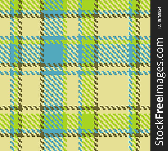 Seamless checkered green blue brown pattern. Seamless checkered green blue brown pattern