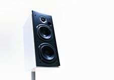 High End Loudspeaker On White Royalty Free Stock Image