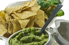 Guacamole And Nachos Royalty Free Stock Photo Guacamole And Nachos Royalty Free Stock Photo