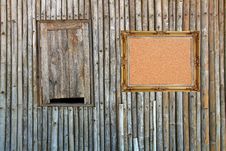 Cork Board On Bamboo Pa Stock Photography Cork Board On Bamboo Pa Stock Photography