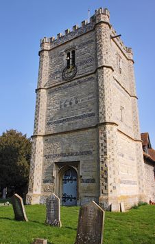 A Medieval English Village Church And Tower Royalty Free Stock Photo A Medieval English Village Church And Tower Royalty Free Stock Photo