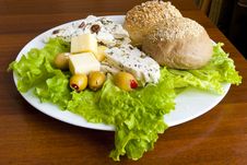 Light Mediterranean Lunch Royalty Free Stock Photography Light Mediterranean Lunch Royalty Free Stock Photography