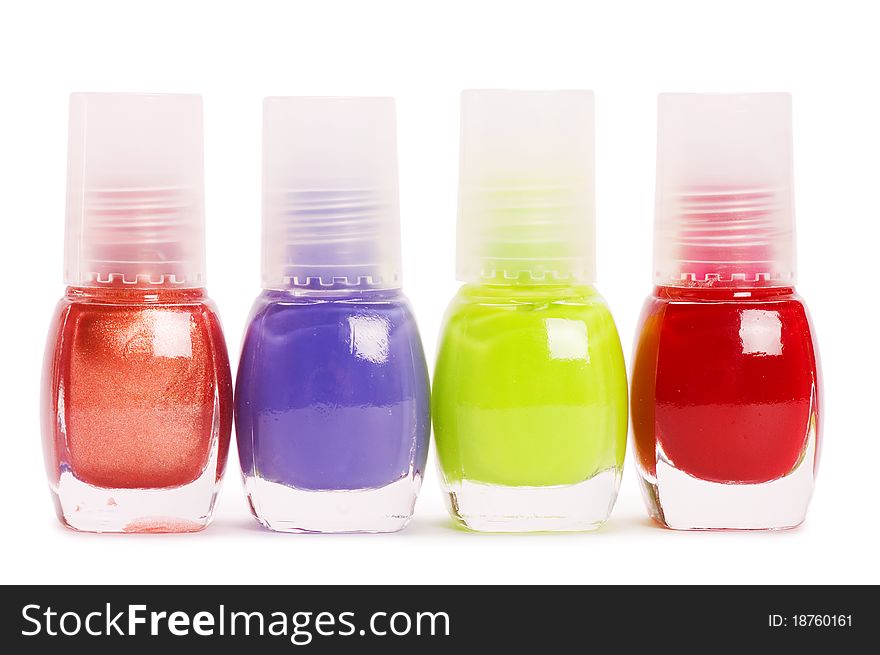 Nail Polish Isolated On A White