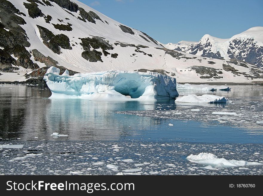 Lemaire Channel on Antarctica Peninsula. Lemaire Channel on Antarctica Peninsula