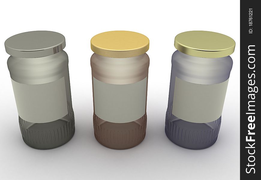 Three Jars Of Different Glasses â„–2