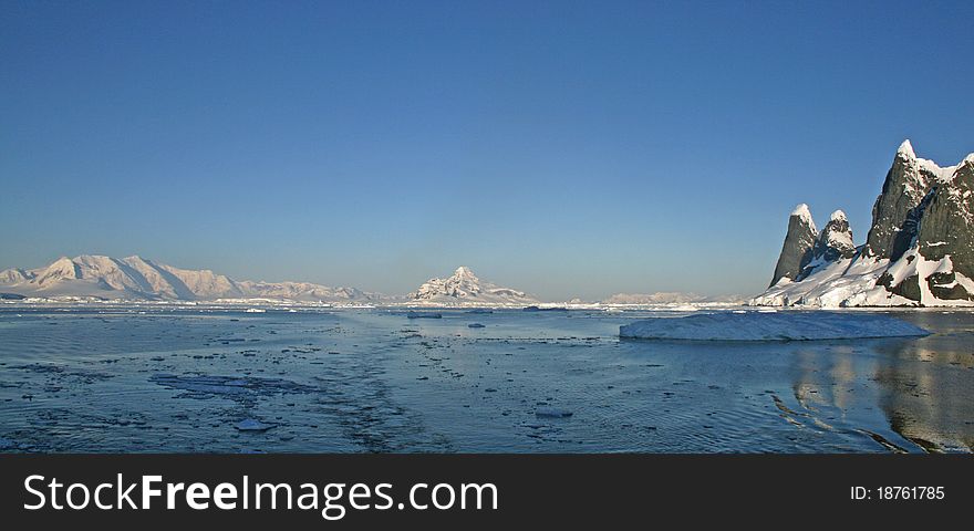 Lemaire Channel on Antarctica Peninsula. Lemaire Channel on Antarctica Peninsula