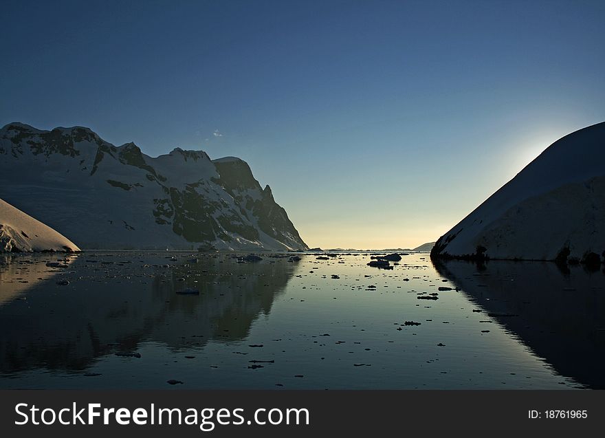 Lemaire Channel on Antarctica Peninsula