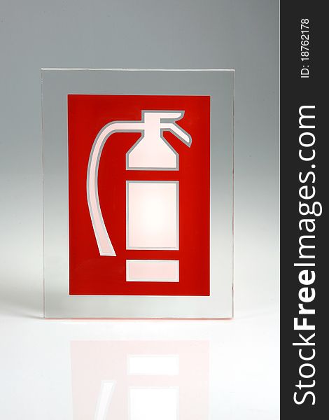International grafic red symbol of fire alert