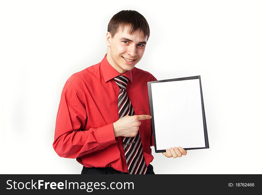 Office worker. Isolated on a white background.