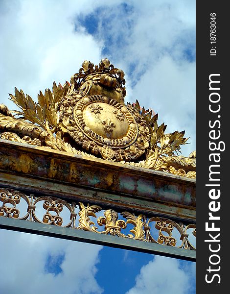 Versailles royal palace with luxury and elegant gate