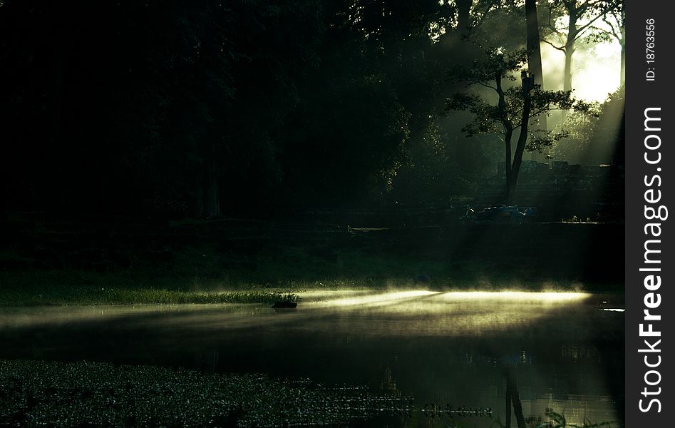 Dawn over Angkor Lake