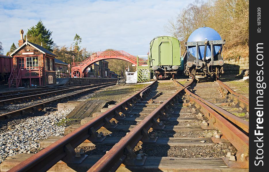 Traditional Railway Stock In A Siding