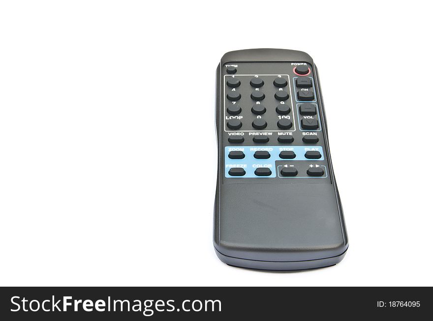 Electronic remote control as white isolate background