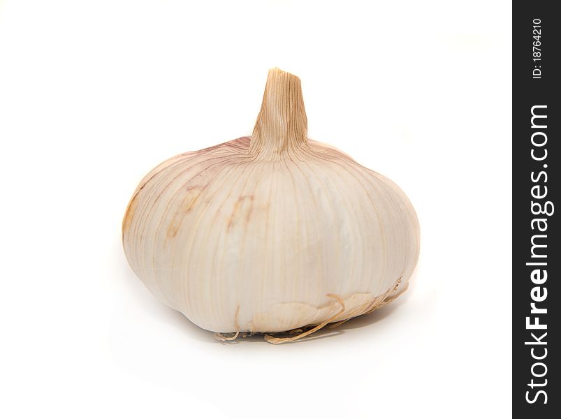 Fresh garlic bulb isolated on white background. Fresh garlic bulb isolated on white background
