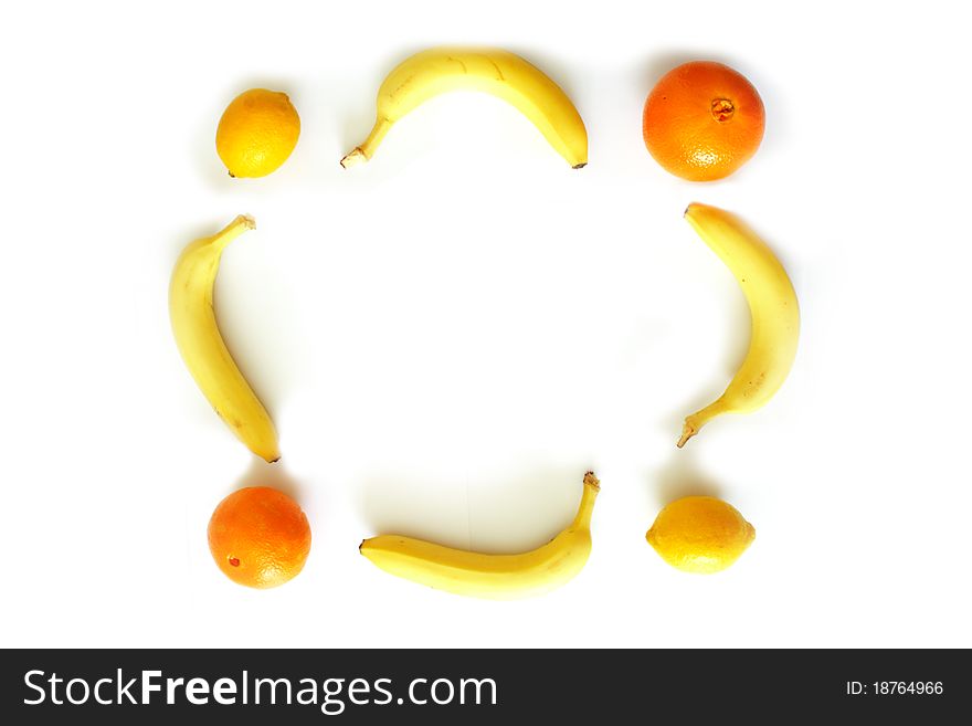 Lemon, Bananas, Orange Photo Frame