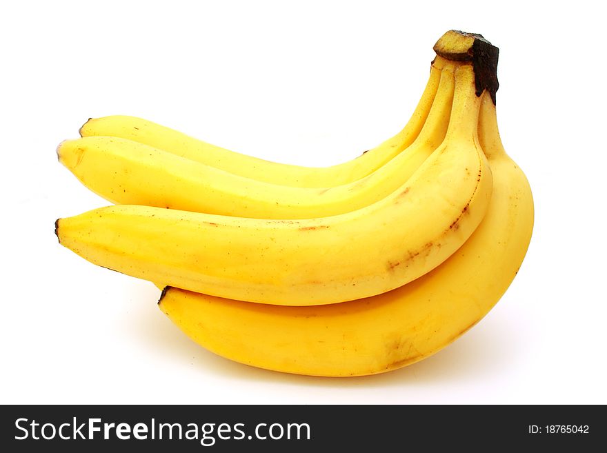 Bunch of bananas isolated on white background