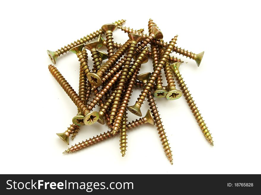 Copper color screw