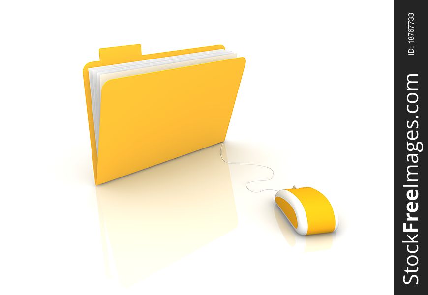 Folder concept in 3D style