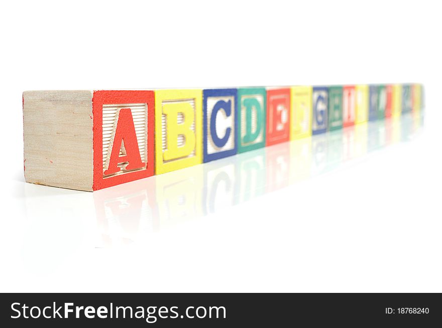 Letter blocks forming the alphabet. Letter blocks forming the alphabet