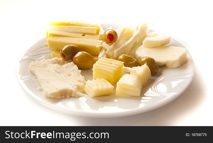 Turkish cheese and olives