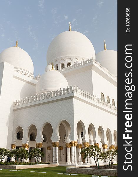 Grand Mosque in Abu Dhabi in UAE.