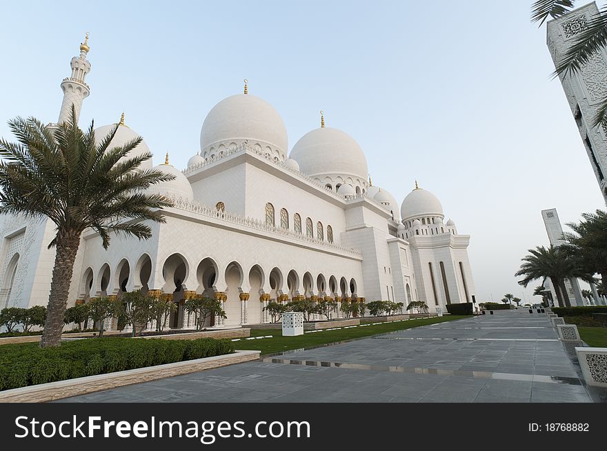 Grand Mosque in Abu Dhabi in UAE.