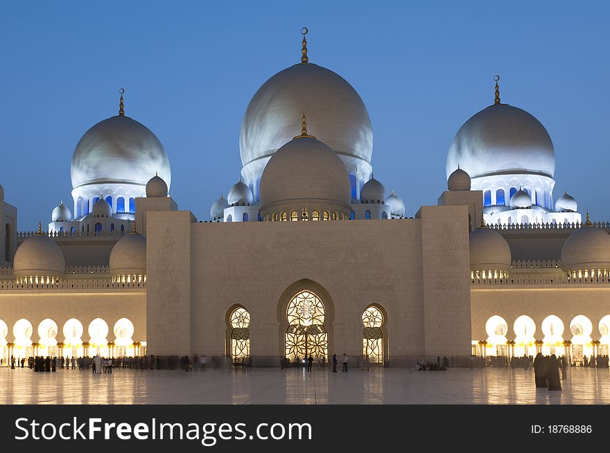 Grand Mosque in Abu Dhabi in UAE.