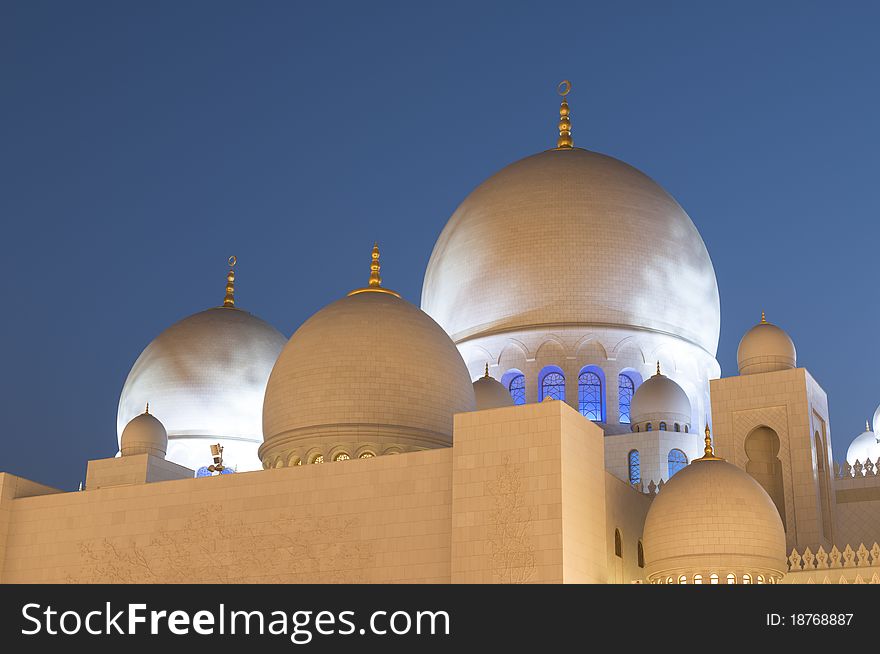 Grand Mosque in Abu Dhabi in UAE.