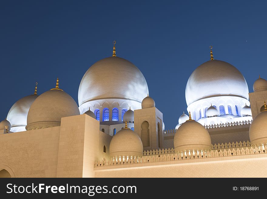 Grand Mosque in Abu Dhabi in UAE.