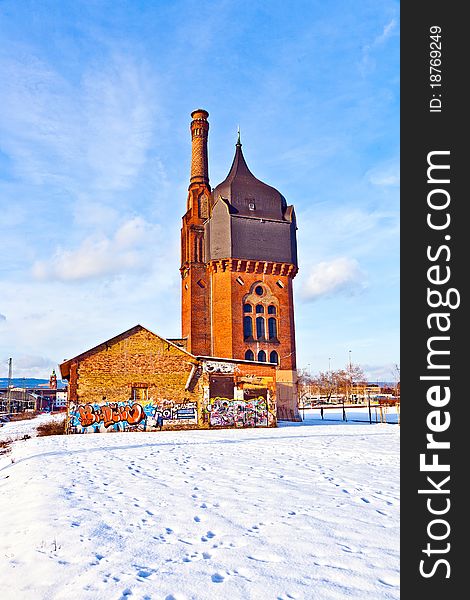 Old historic watertower in Wiesbaden