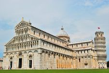 Cathedral, Baptistery And Tower Of Pisa Royalty Free Stock Photography