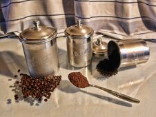 Antique Kitchen Canisters Set Stock Photography Antique Kitchen Canisters Set Stock Photography