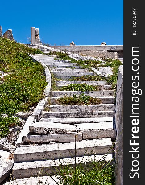 Old rotten stairs near Bahia Honda State park