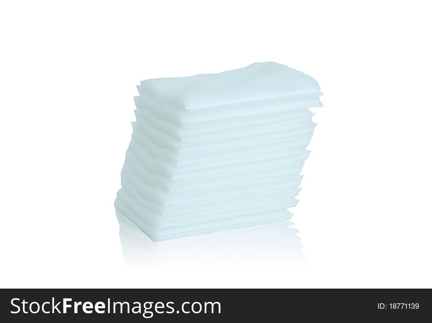 Cotton swabs isolated on white background.