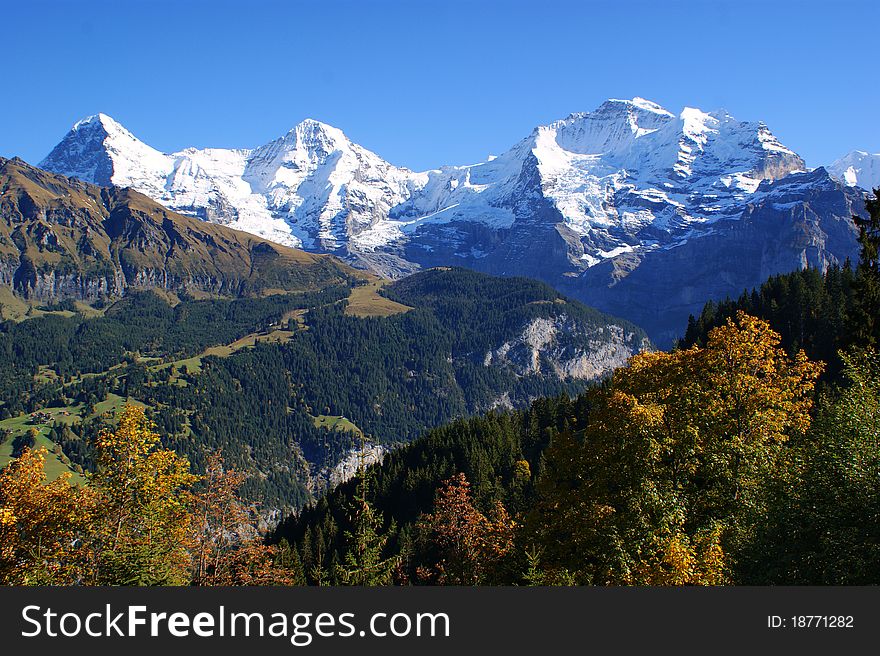 The Alpine landscape, mountain landscape, beautiful kind, the Swiss valley