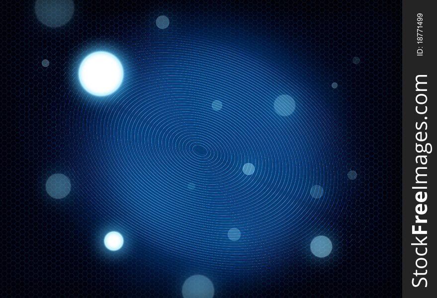Magic  light dots on abstract mesh background