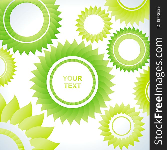 Bright abstract background of several green of gears. Bright abstract background of several green of gears