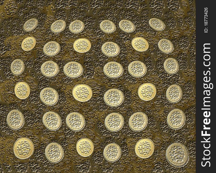 1 pound coin background v2