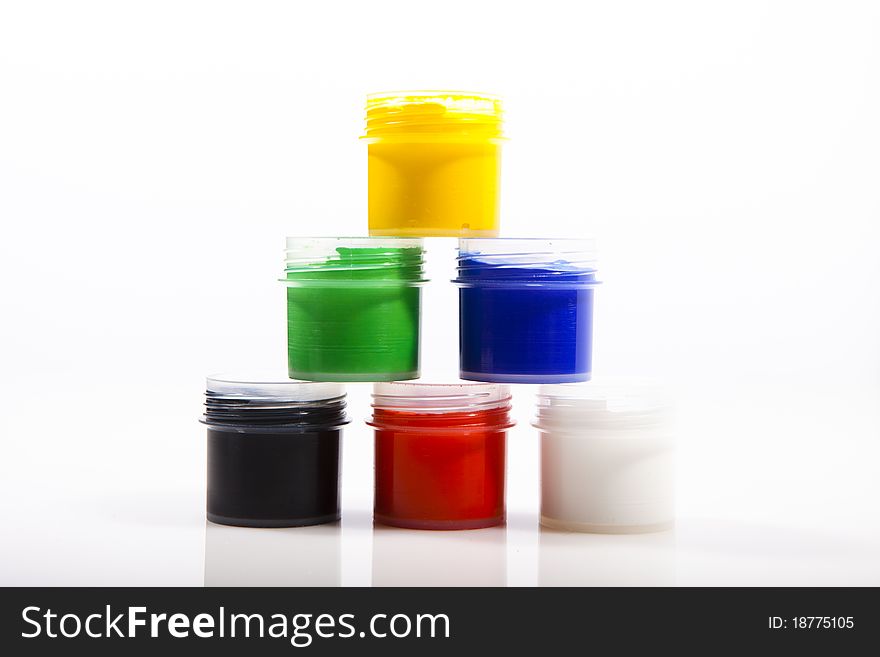 Paint of different colors for drawing