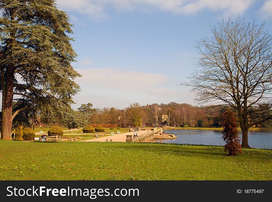 The gardens at trentham in staffordshire in england