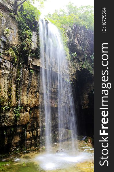 A crystalline mountain stream of Yuntai mountain. A crystalline mountain stream of Yuntai mountain