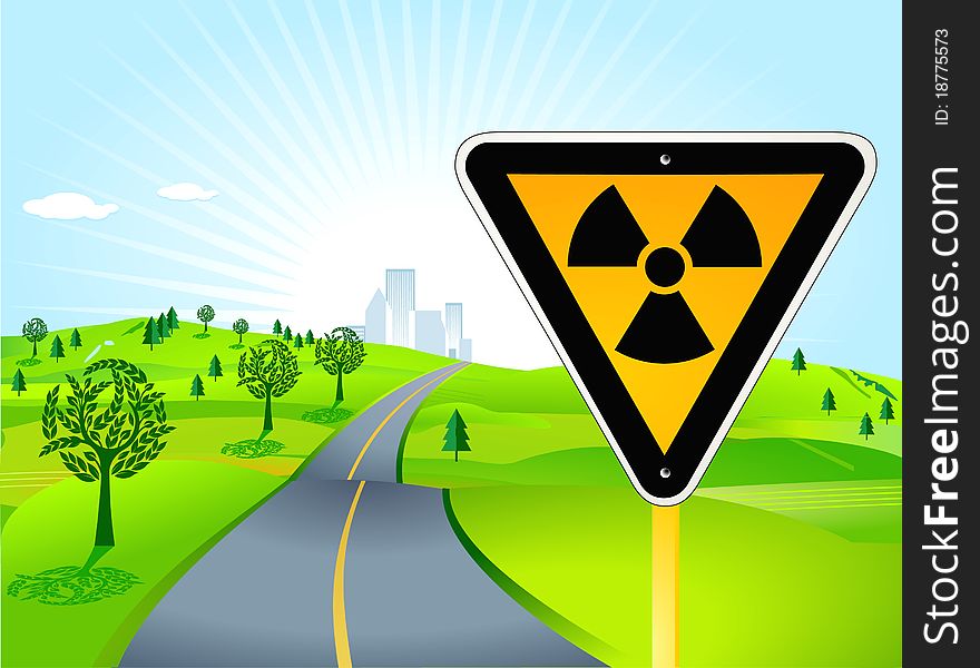 Radiation accident, nuclear danger warning